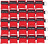 25pcs CPR Face Shield Mask Keychain, Pocket Mask for First Aid or CPR Training (Red-25)