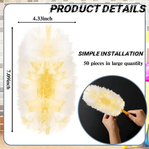 Vesici Duster Refills Compatible with Swiffer Dusters, 50 Pcs Bulk Disposable Replacement Thickened Duster Refills for