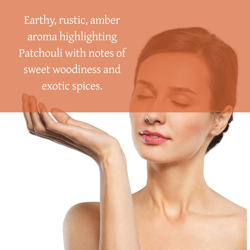 VeraNua Amber Patchouli Perfume Oil Roll On Bottle - Alcohol Free for Men & Women, Warm, Earthy & Exotic Aroma Essence