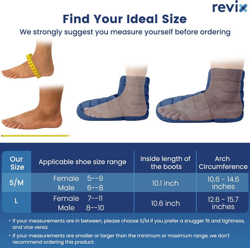 REVIX Microwavable Booties for Cold Feet Moist Heat Therapy, Heated Slippers Women & Men for Soothing Cold Foot