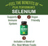 Selenium Supplement, 30 Pills, Pure Vegan Capsules, Whole Food Blend of 25+ Vegetables and Fruits for Immune Support