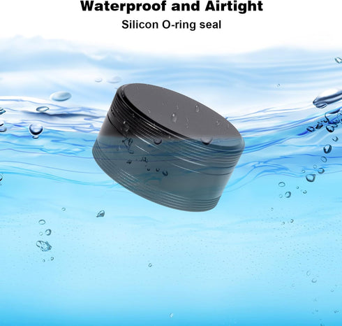 Portable Metal Pill Box - Single Waterproof Pill Container for Travel, Daily Round Aluminium Medicine Organizer Holder