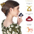 RC ROCHE ORNAMENT 6 Pcs Women's Firm Interlocking Claw Hair Clips - Tortoise Shell Plastic, Medium Classic