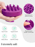 HEETA Hair Scalp Massager for Hair Growth, Shampoo Brush with Soft Silicone Bristles for Dandruff Removal