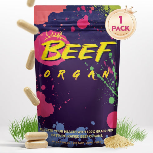 VoloZionX 30 Female Beef Organ Supplement Grass Fed & Pasture Raised Beef Liver, Kidney, Uterus, Heart Supports Hormone