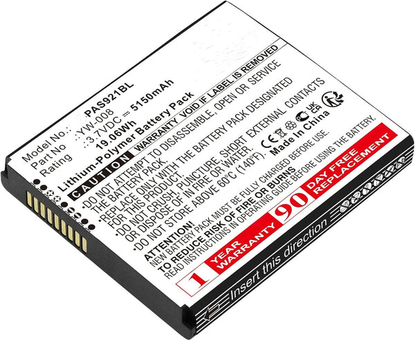 Nvobry YW-008 Battery Replacement for Pax A920 Pro Payment Terminal (5150mAh)