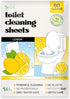 Toilet Cleaning Sheets - Plastic-Free, Liquidless Toilet Bowl Cleaner Strips, 80 Cleans, Lemon Scent