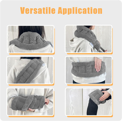 UNCN Long Heating Pad for Neck and Shoulders, 33 * 5.9" Microwavable Large Moist Heat Pack