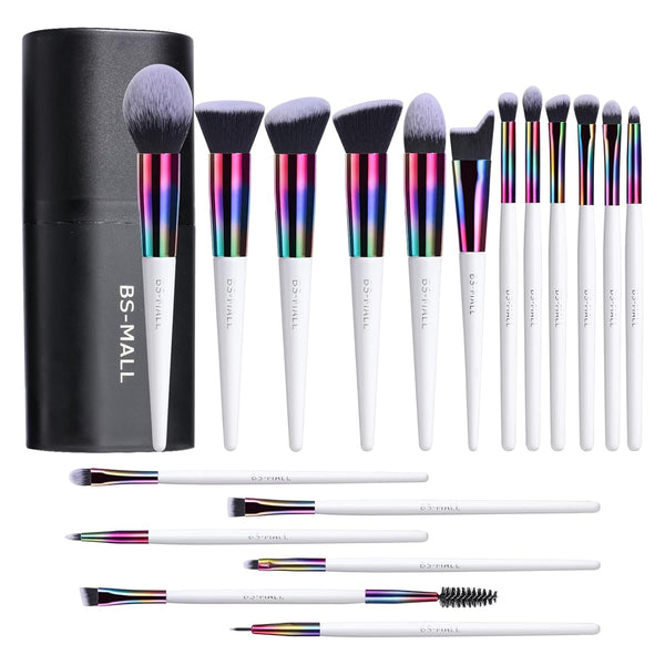 BS-MALL Makeup Brushes Kit - Premium Synthetic Makeup Tools Set with 18 Pcs for Foundation, Contour, and Lip