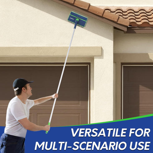 BOOMJOY Wall Cleaner Mop - Foldable Panel, 72" Long Handle, Cleaning Mop Duster for Walls, Ceilings, Baseboards, Floors