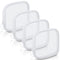 Weewooday 4 Pcs White Mesh Makeup Bag, Mini Portable Cosmetic Travel Toiletry Pouch with Zipper for Daily Accessories