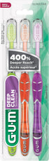 GUM Technique Deep Clean Toothbrush, Compact Soft Toothbrushes for Adults with Sensitive Extra Fine Bristles