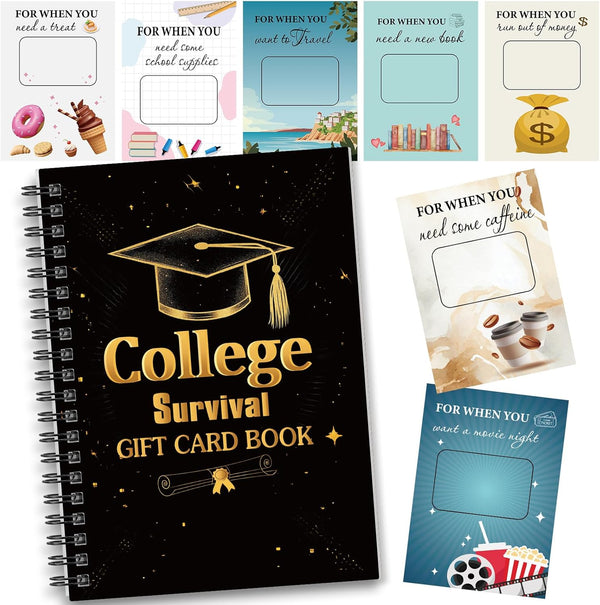 Zhanmai College Gift Card Book 7 x 5 Inch Graduation Gift Card Book