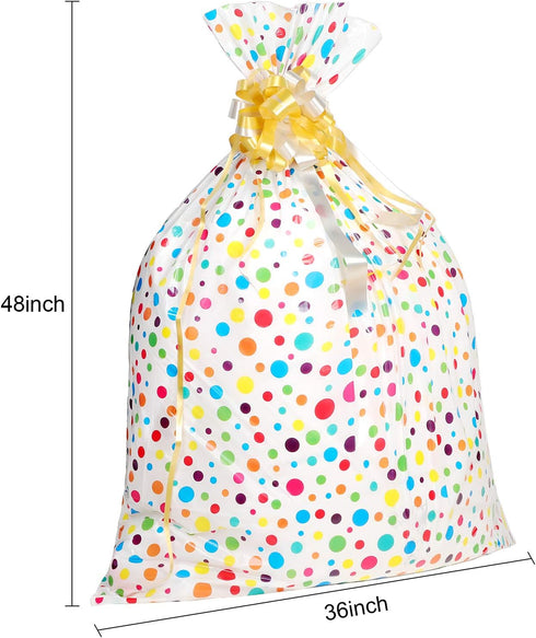 Outus 8 Pcs Extra Large Gift Bags, 36'' x 48'' Oversized Plastic Storage Bags for Birthday Party Presents