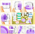 MotBach 40 PCS 15g Empty Plastic Containers, Small Makeup Sample Jars with Colored Lids for Travel Cosmetic