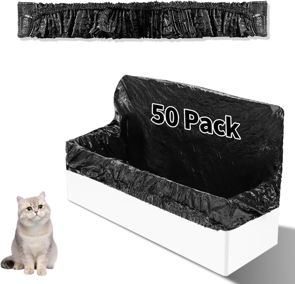 Trash Bags Compatible with Popur X5 Litter Box - with Elastic Band,
