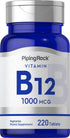 Piping Rock Vitamin B-12, 1000mcg, 220 Tablets, Non-GMO, Vegetarian & Gluten Free