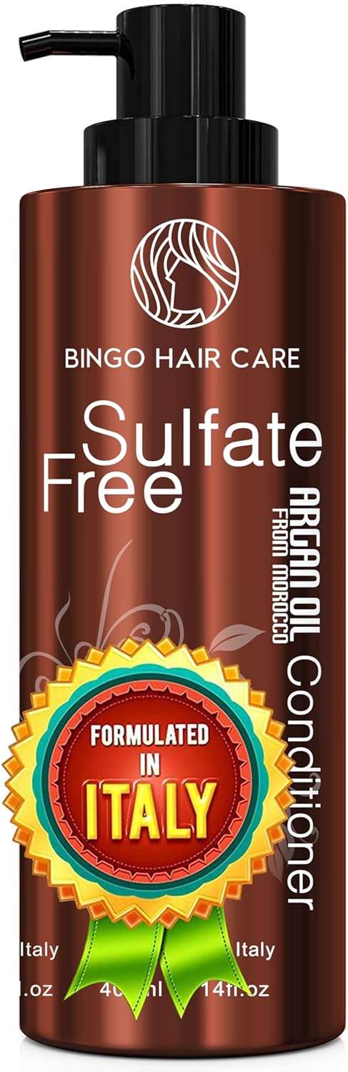 Moroccan Argan Oil Conditioner - Sulfate Free, Anti Frizz Hydrating Treatment for Color Treated, Curly, Frizzy Hair