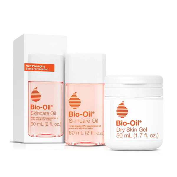 Bio-Oil Dry Skin Travel Skincare Bundle - 1.7 Oz Oil & 2 Oz Gel for Hydration