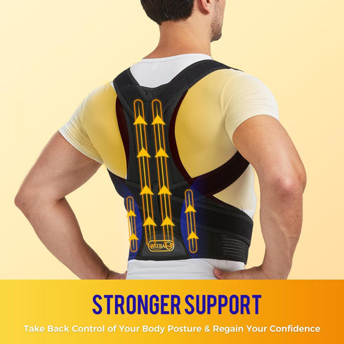 ZSZBACE Back Brace Posture Corrector for Men and Women, Adjustable for Upper & Lower Back Pain Relief