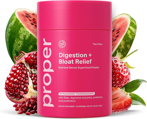 Proper, The Pinks Digestion and Bloat Relief. Drink Mix with Gut Health