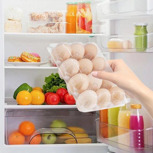 Merkaunis 120 12 Count 3x4 Pcs Plastic Egg Cartons Cheap Bulk, Grids Clear Empty Egg Cartons, Reusable Egg Trays Clear