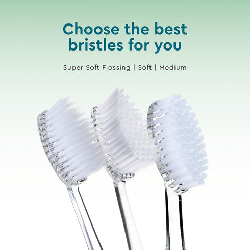 Radius Toothbrush Replacement Brush Heads, Soft, 2-Count Pack of 6