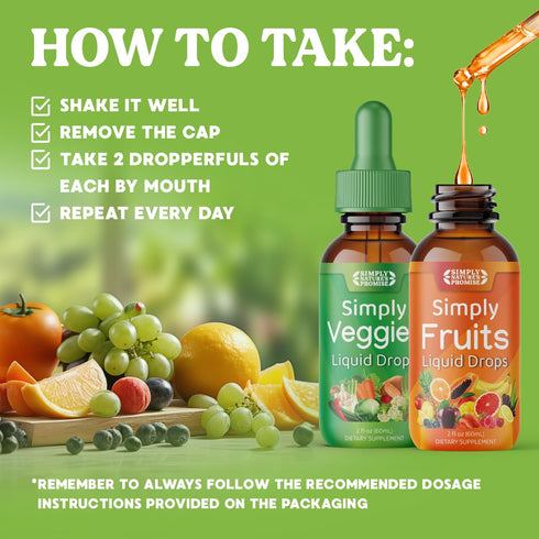 Simply Nature's Promise - Fruit and Vegetable Liquid Drops, Whole Food Superfoods, Made in The USA