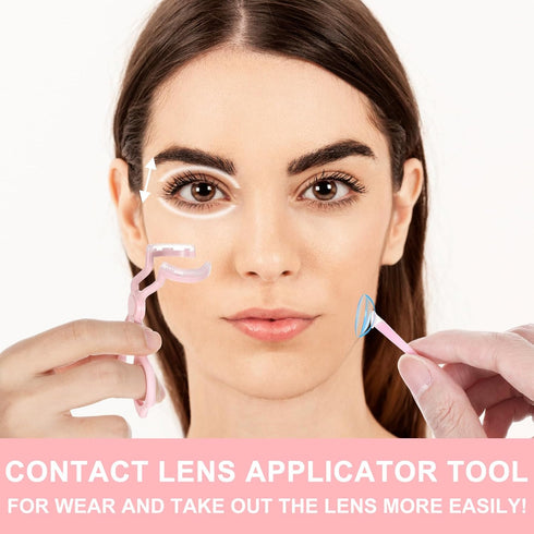 oruola Set Contact Lenses Applicator Tool,Contact Lens Applicator,Contact Remover Tool for Soft Contacts Insertion Tool