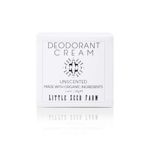 Little Seed Farm All Natural Deodorant Cream, Aluminum Free, 2.4 Ounce, Unscented for Women or Men