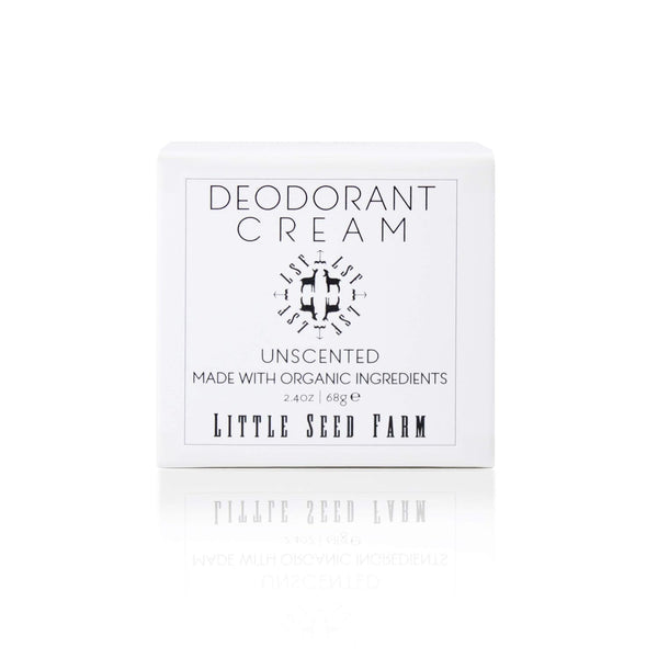 Little Seed Farm All Natural Deodorant Cream, Aluminum Free, 2.4 Ounce, Unscented for Women or Men