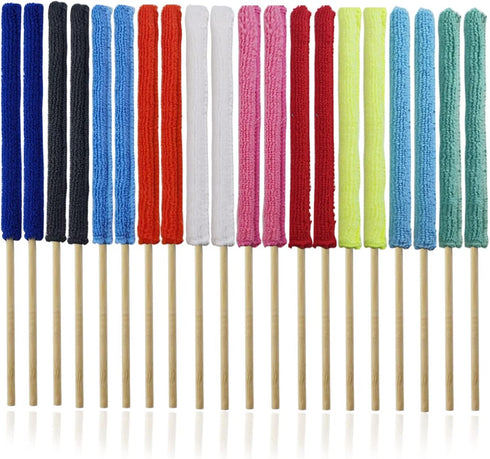 30PCS Microfiber Detail Duster Sticks - Mini Detail Dusters for Cleaning Home, Car, Window, Small Spaces