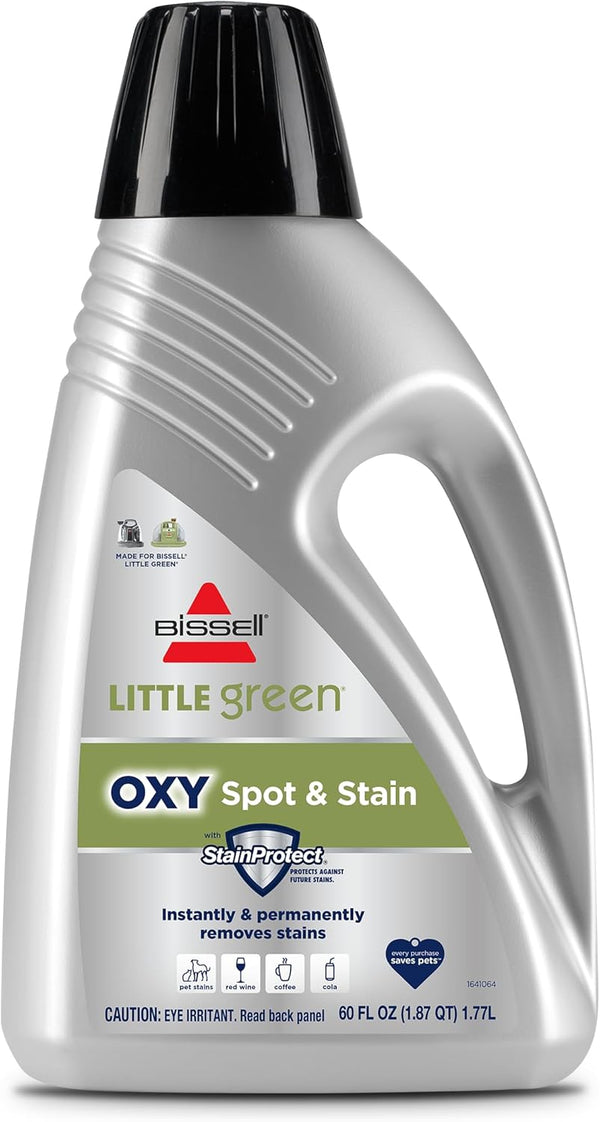 BISSELL Little Green OXY Spot & Stain Formula, 60 oz, 20386 for Portable Carpet Cleaners