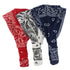 Paisley Bandana Headband for Women, Adjustable Turban Hairband, Pack of 6, Elastic Yoga Headband
