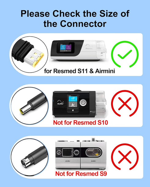 24V 2.71A DC Adapter for Resmed Airsense 11, Compatible with ResMed AirMini Air11 CPAP Machines Power Supply Charger