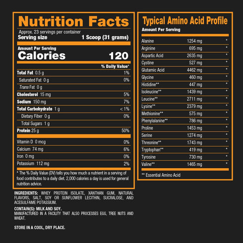 BPI Sports Iso Hd - 100% Whey Protein Isolates - Vanilla Cookie - Muscle Growth, Recovery, Weight Loss