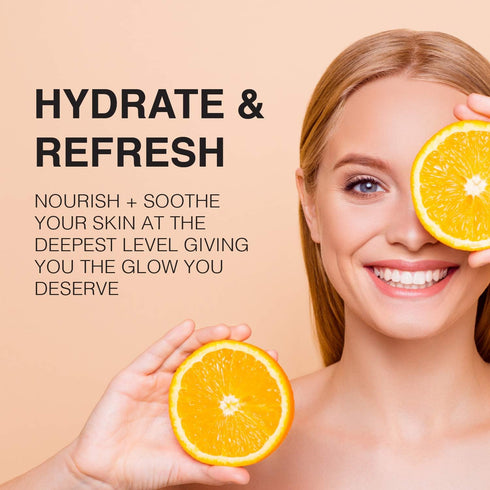 Vitamin-C Face Mist & Setting Spray, 4 Fl Oz for All Skin Types - Hyaluronic Acid, Aloe Vera & Rose Water