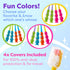 Kids Toothbrush 4 Pack, Soft Bristles with Suction Cup, Multi-Color, Child Sized Brush Heads for Ages 3-10