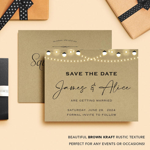 A7 Blank Grocer Brown Kraft Note Cards & Envelopes – Heavy Flat Cards for Wedding and Birthday Invitations (25 per Pack)