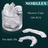 MORGLES Reusable Waterproof Shower Caps, 100 Pcs Disposable Plastic Shower Caps for Women, Home & Travel