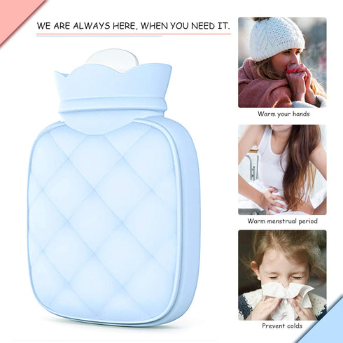 Redify Small Hot Water Bottle Bag for Hot & Cold Compress with Cover,Microwave Heating Soft Environment-Friendly