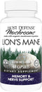 Host Defense Mushrooms Lion's Mane - Brain Health Support Supplement for Focus & Memory Function - 60 Capsules