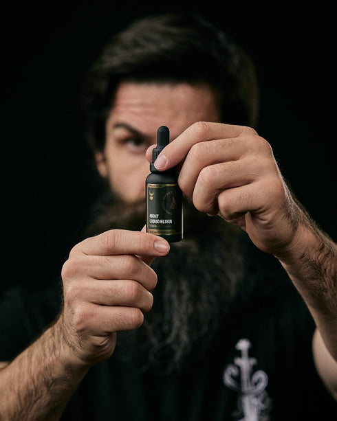 The Beard Struggle Night Liquid Elixir Beard Oil 1 Fl oz - Silver Collection, Alfheim's Forests for Softening & Growth