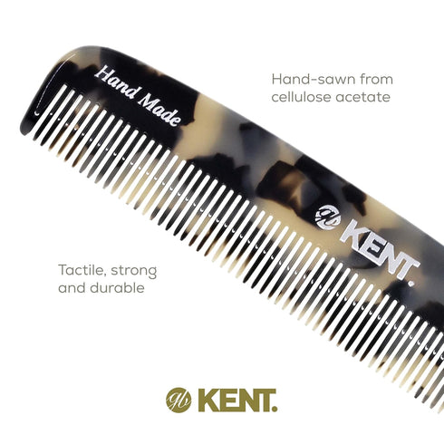 Kent 7T TW All Fine Tooth Pocket Comb for Men, Handmade Hair Comb for Everyday Grooming and Styling