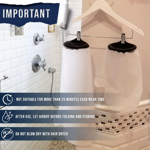 FIGHTECH PICC Line Shower Cover - Reusable Waterproof Cast Cover for Elbow, Available in 3 Sizes