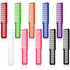 Patelai 10 Pieces Hair Cutting Comb, Fine Tooth Styling Barber Comb for Home Salon (Eye-catching Colors)
