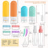 16 Pack Travel Bottles Set, TSA Approved Leak Proof Silicone Containers for Toiletries (16 pcs, White Pack)