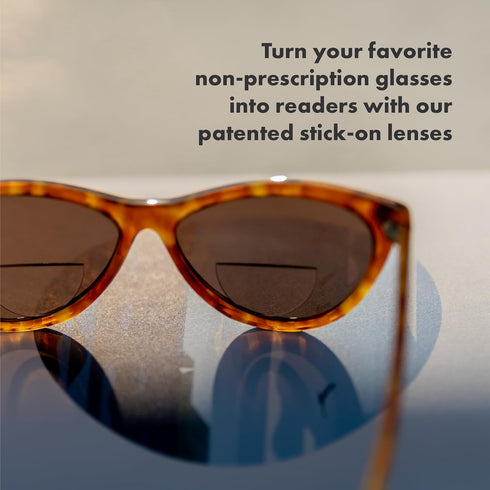 StickTite Lenses Small 28mm Stick-On Bifocal Lens, Convert Sunglasses into Magnified Reading Glasses
