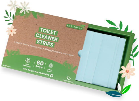 Toilet Bowl Cleaner Strips, Eco-friendly Non-toxic Septic Safe, Natural Toilet Bowl Cleaner for Quick Easy Cleaning,
