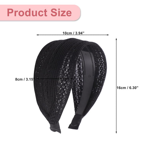 VOCOSTE Wide Headbands for Women, Extra Wide Non-Slip Bohemia Hair Accessories, Thick Head Bands with Teeth